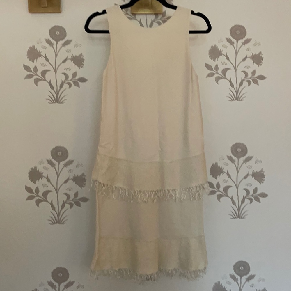 THEORY White Tiered Mini Dress